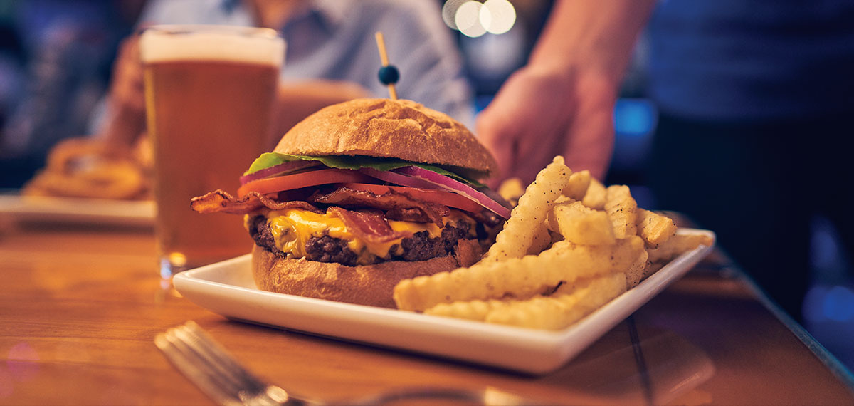 Cheeseburger and fries