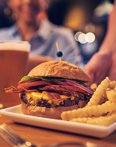 Cheeseburger and fries